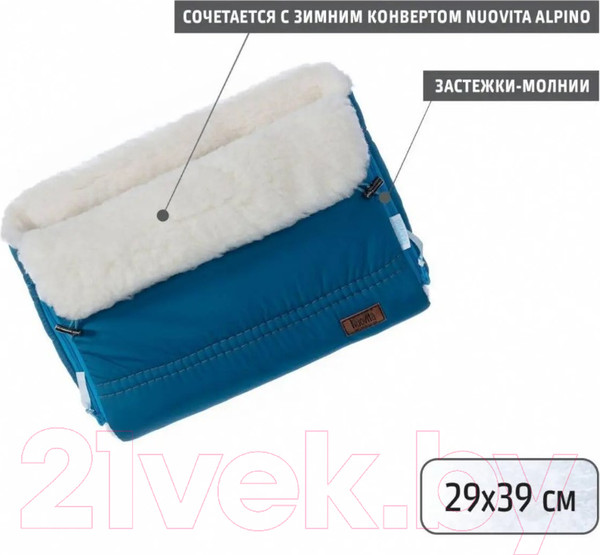 Изображение товара Муфта для коляски Nuovita Alpino Bianco (бирюзовый)