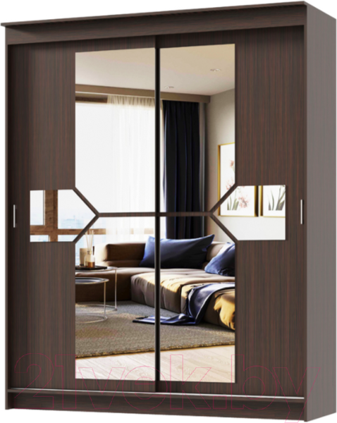 Изображение товара Шкаф-купе Памир Альянс Фаворит 1.5м (венге)