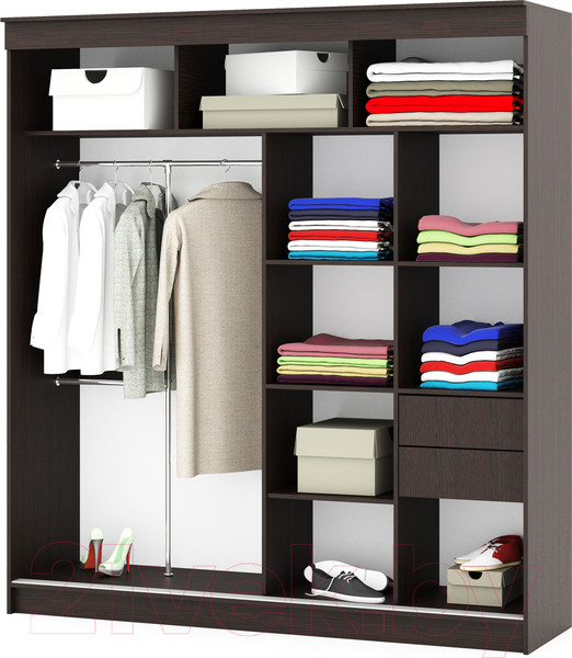 Изображение товара Шкаф-купе Памир Фаворит 2.0м (венге)