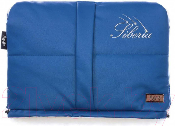 Изображение товара Муфта для коляски Nuovita Siberia Lux Bianco (темно-синий)