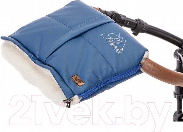 Изображение товара Муфта для коляски Nuovita Siberia Lux Bianco (темно-синий)