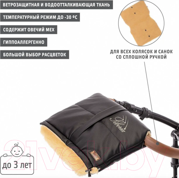 Изображение товара Муфта для коляски Nuovita Siberia Lux Pesco (темно-синий)