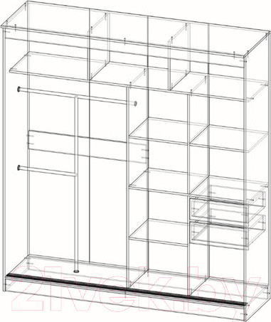 Изображение товара Шкаф-купе Памир Альянс Бабочка 2.0м (венге)