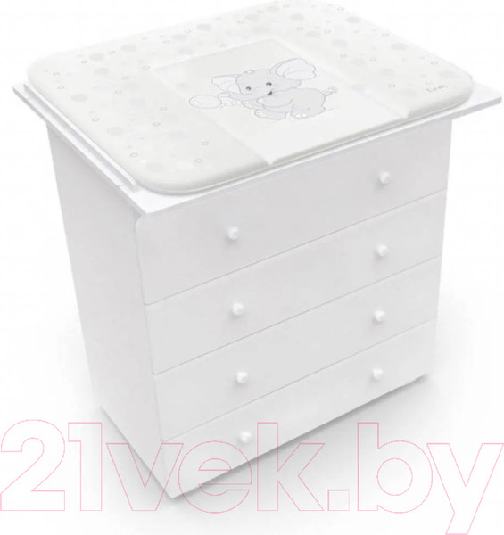 Изображение товара Пеленальный матрас Nuovita Elefante 75x72 (белый)