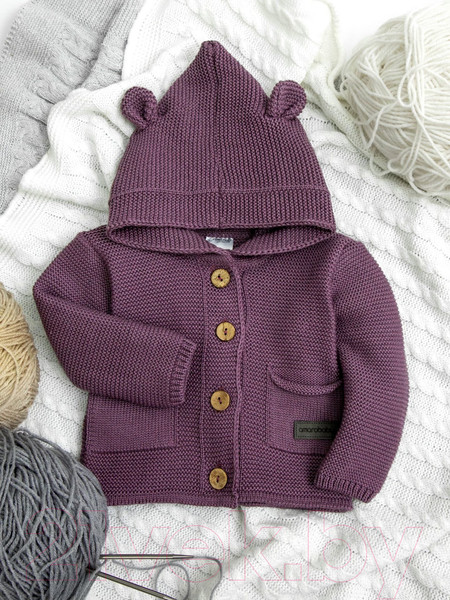 Изображение товара Кофта для малышей Amarobaby Pure Love / AMARO-OD20-SH1201/06-92 (фиолетовый, р. 92)