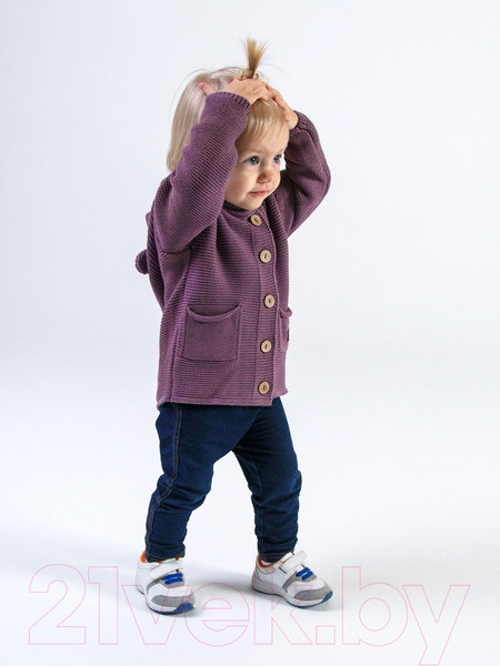 Изображение товара Кофта для малышей Amarobaby Pure Love / AMARO-OD20-SH1201/06-92 (фиолетовый, р. 92)