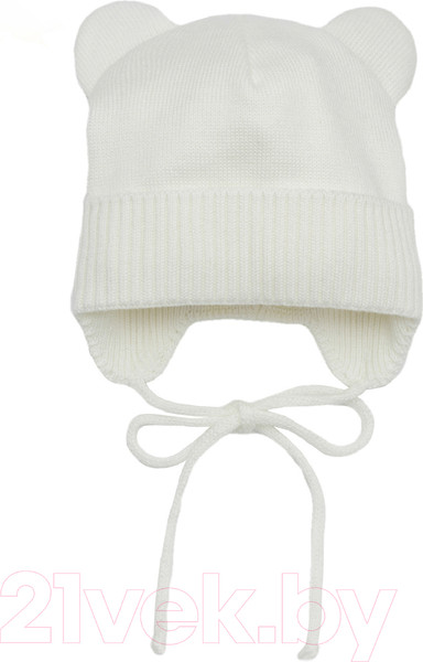 Изображение товара Шапочка для малышей Amarobaby Pure Love Bear / AB-OD21-PLB16/33-42 (молочный, р-р 42-44)
