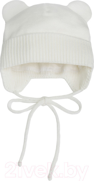 Изображение товара Шапочка для малышей Amarobaby Pure Love Bear / AB-OD21-PLB16/33-44 (молочный, р-р 44-46)