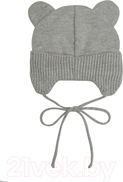 Изображение товара Шапочка для малышей Amarobaby Pure Love Bear / AB-OD21-PLB16/11-38 (серый, р-р 38-40)