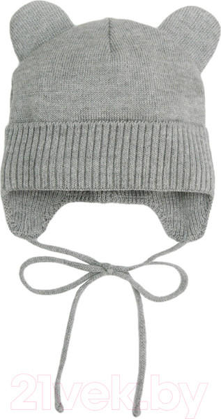 Изображение товара Шапочка для малышей Amarobaby Pure Love Bear / AB-OD21-PLB16/11-38 (серый, р-р 38-40)