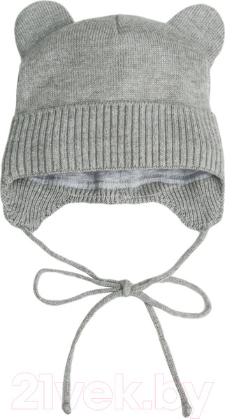 Изображение товара Шапочка для малышей Amarobaby Pure Love Bear / AB-OD21-PLB16/11-38 (серый, р-р 38-40)