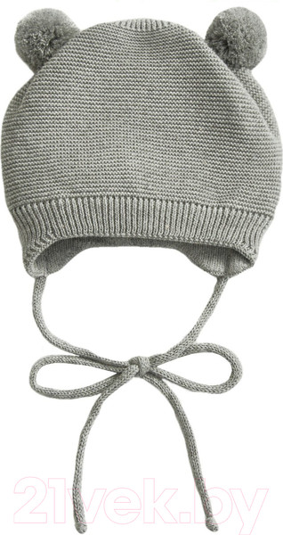 Изображение товара Шапочка для малышей Amarobaby Pure Love Pompony / AB-OD21-PLP16/11-42 (серый, р-р 42-44)