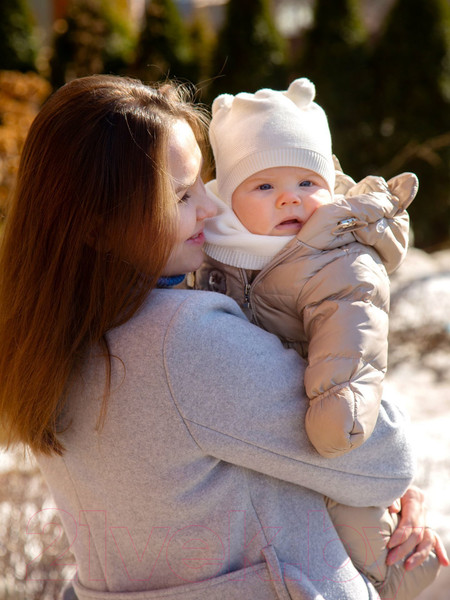 Изображение товара Шапочка для малышей Amarobaby Pure Love Pompony / AB-OD21-PLP16/11-42 (серый, р-р 42-44)