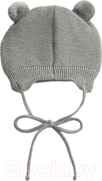 Изображение товара Шапочка для малышей Amarobaby Pure Love Pompony / AB-OD21-PLP16/11-42 (серый, р-р 42-44)