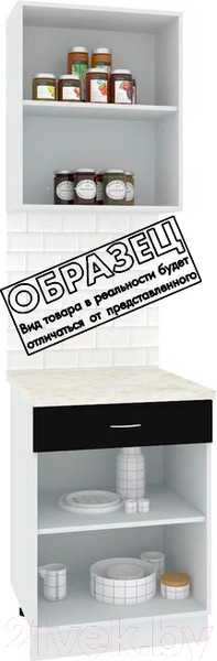 Изображение товара Комплект кухонных модулей Кортекс-мебель Корнелия Экстра 60р1ш2д (дуб сонома/венге/марсель)