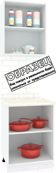 Изображение товара Комплект кухонных модулей Кортекс-мебель Корнелия Экстра 60р2д (дуб сонома/венге/королевский опал)