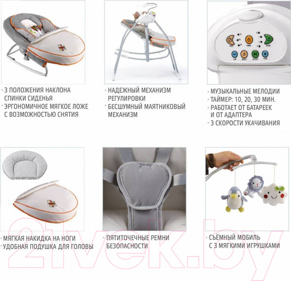 Изображение товара Качели для новорожденных Nuovita Migliore (рассвет)