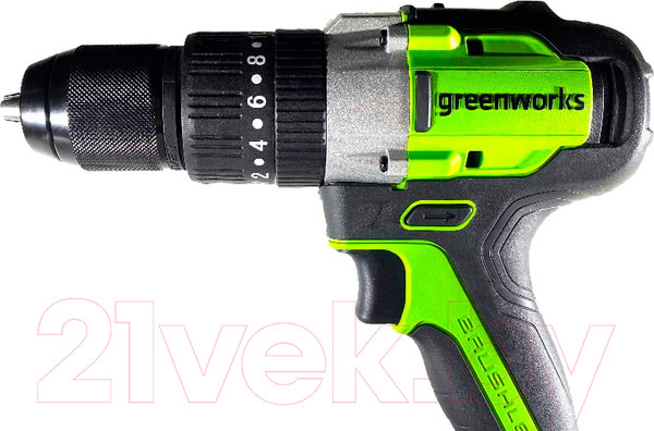 Изображение товара Аккумуляторная дрель-шуруповерт Greenworks GD24DD60 бесщеточная 24V / 3704107 (без АКБ и ЗУ)
