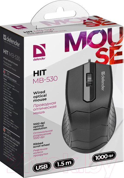 Изображение товара Мышь Defender Hit MB-530 / 52530 (черный)
