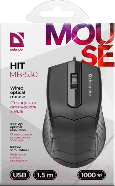 Изображение товара Мышь Defender Hit MB-530 / 52530 (черный)