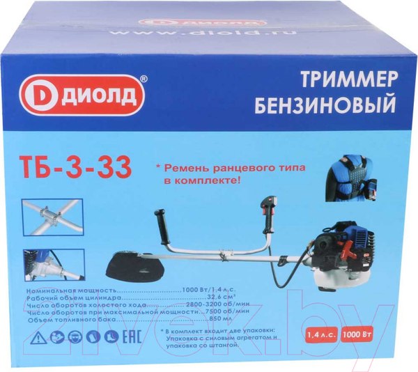 Изображение товара Триммер бензиновый Диолд ТБ-3-33 (60020100)