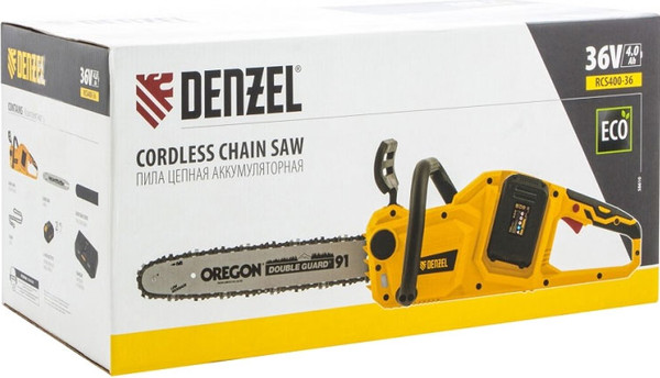 Изображение товара Пила цепная аккумуляторная Denzel RCS400-36 / 58610