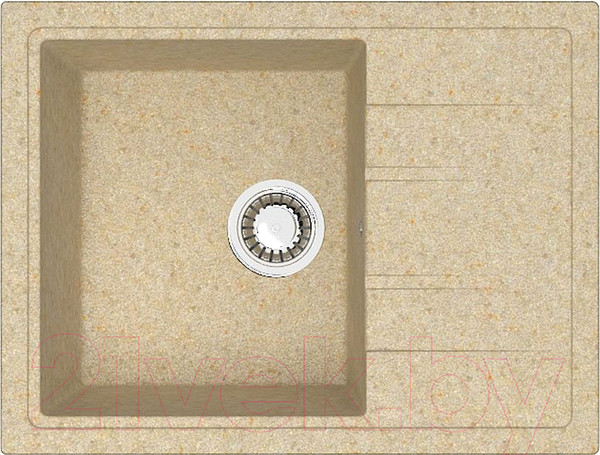 Изображение товара Мойка кухонная Berge BR-5850 (светлый дуб)