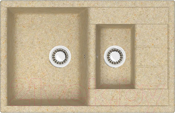 Изображение товара Мойка кухонная Berge BR-7612 (светлый дуб)