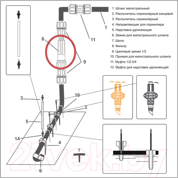 Изображение товара Дождеватель Жук На 1 грядку / 330689-00