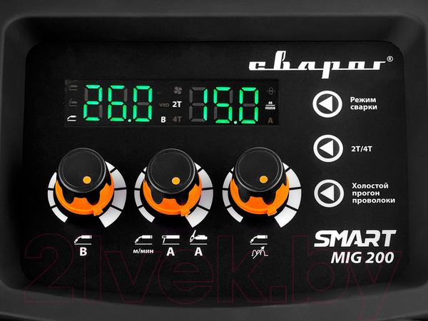 Изображение товара Полуавтомат сварочный Сварог Real smart Mig 200 Black N2A5 / 98557