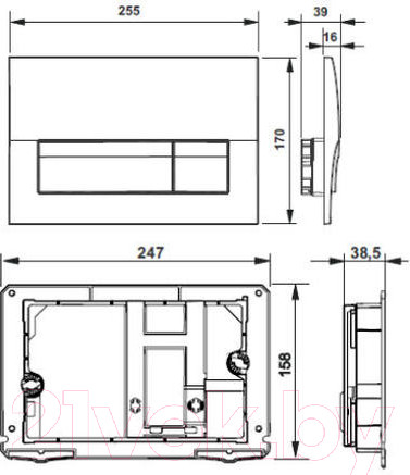Изображение товара Кнопка для инсталляции Roca Active 8901170B2