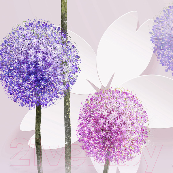 Изображение товара Фотообои листовые Citydecor Цветочная абстракция 10 3D (400x260)