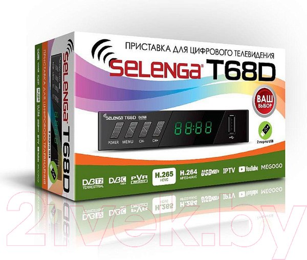 Изображение товара Тюнер цифрового телевидения Selenga T68D