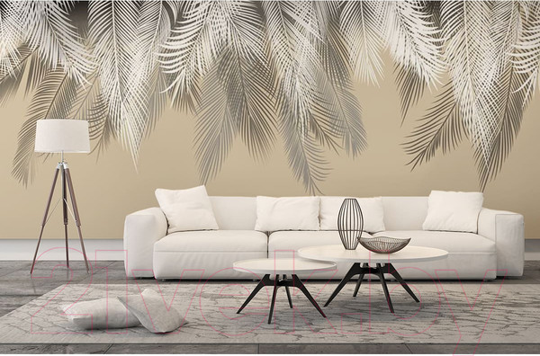 Изображение товара Фотообои листовые Citydecor Пальмовые листья кашемир (300x260)