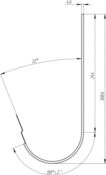 Изображение товара Кронштейн желоба Grand Line Металлический RAL 8017 (шоколадный)