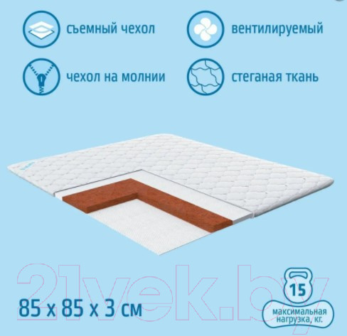 Изображение товара Матрас в кроватку Nuovita Baby Land 85x85