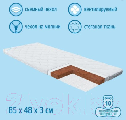 Изображение товара Матрас в кроватку Nuovita Accanto 47x87