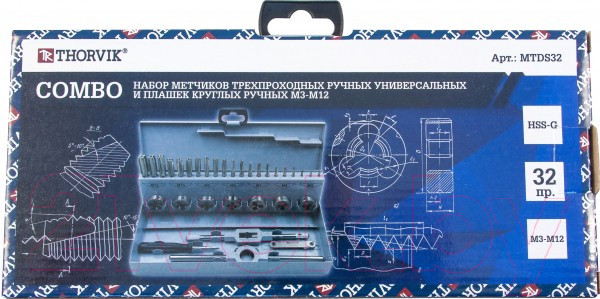 Изображение товара Набор метчиков Thorvik MTDS32 (32 предмета)