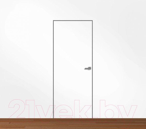 Изображение товара Дверь межкомнатная скрытая Velldoris Invisible с четвертью замок, вр. п/скр.НН-18 петли 80x200 левая (под покраску)
