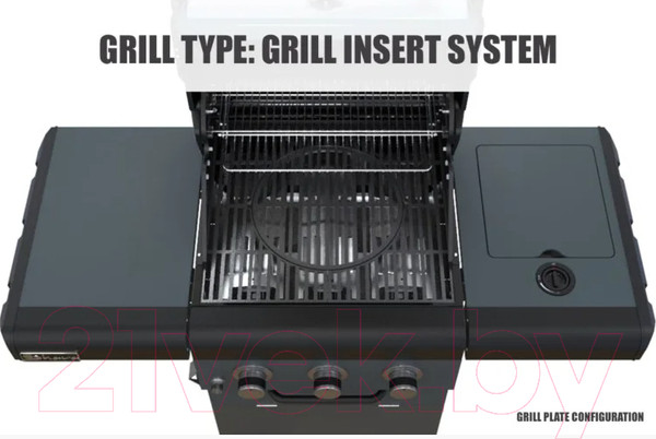 Изображение товара Газовый гриль Sahara X350 3 Burner BBQ / X350EW-ST (дымчатый)