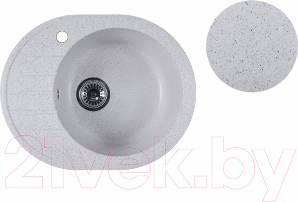 Изображение товара Мойка кухонная БелЭворс New Lux R (олово, без сифона)