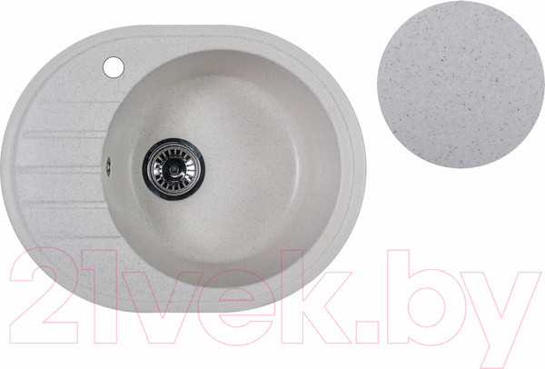 Изображение товара Мойка кухонная БелЭворс New Lux R (бежевый, без сифона)