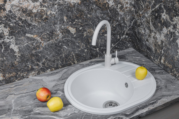 Изображение товара Мойка кухонная БелЭворс New Lux L (белый, без сифона)
