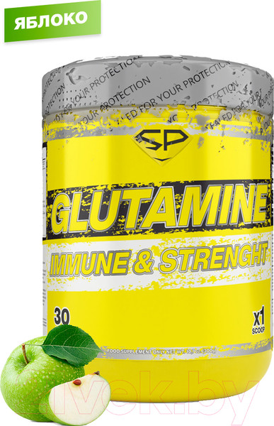 Изображение товара L-глютамин Steelpower 300гр (яблоко)