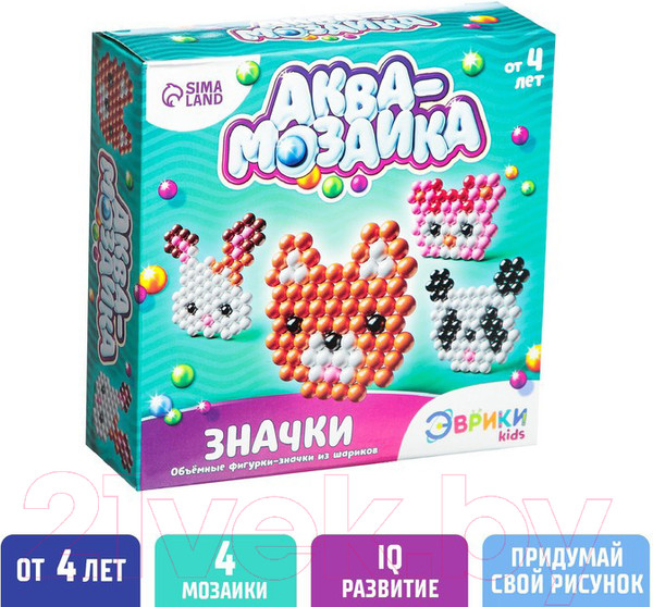 Изображение товара Развивающая игра Эврики Аквамозаика. Мордочки / 3794470