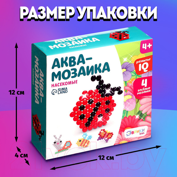 Изображение товара Развивающая игра Эврики Аквамозаика. Насекомые / 2933730