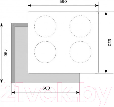 Изображение товара Индукционная варочная панель Akpo PIA 6093018DH BL