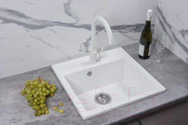 Изображение товара Мойка кухонная БелЭворс Rio (белый, без сифона)