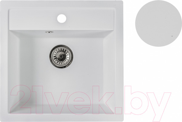 Изображение товара Мойка кухонная БелЭворс Rio (белый, без сифона)