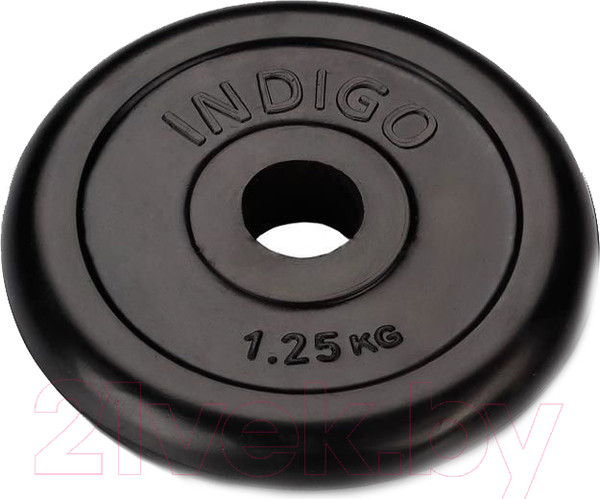 Изображение товара Диск для штанги Indigo Sport IN122 (1.25кг, черный)
